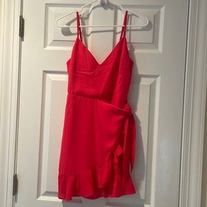 Mi Ami pink wrap dress from Francesca’s.